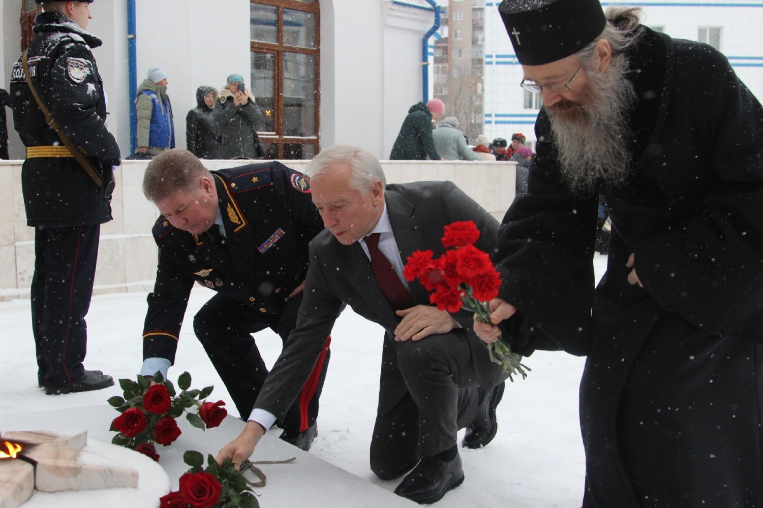 Совершена панихида по сотрудникам МВД, погибшим при исполнении служебного долга